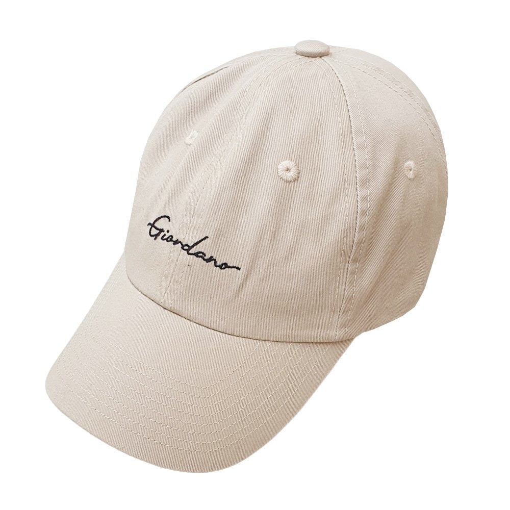 Unisex Cotton Cap with Giordano Signature - Khaki - Giordano Online