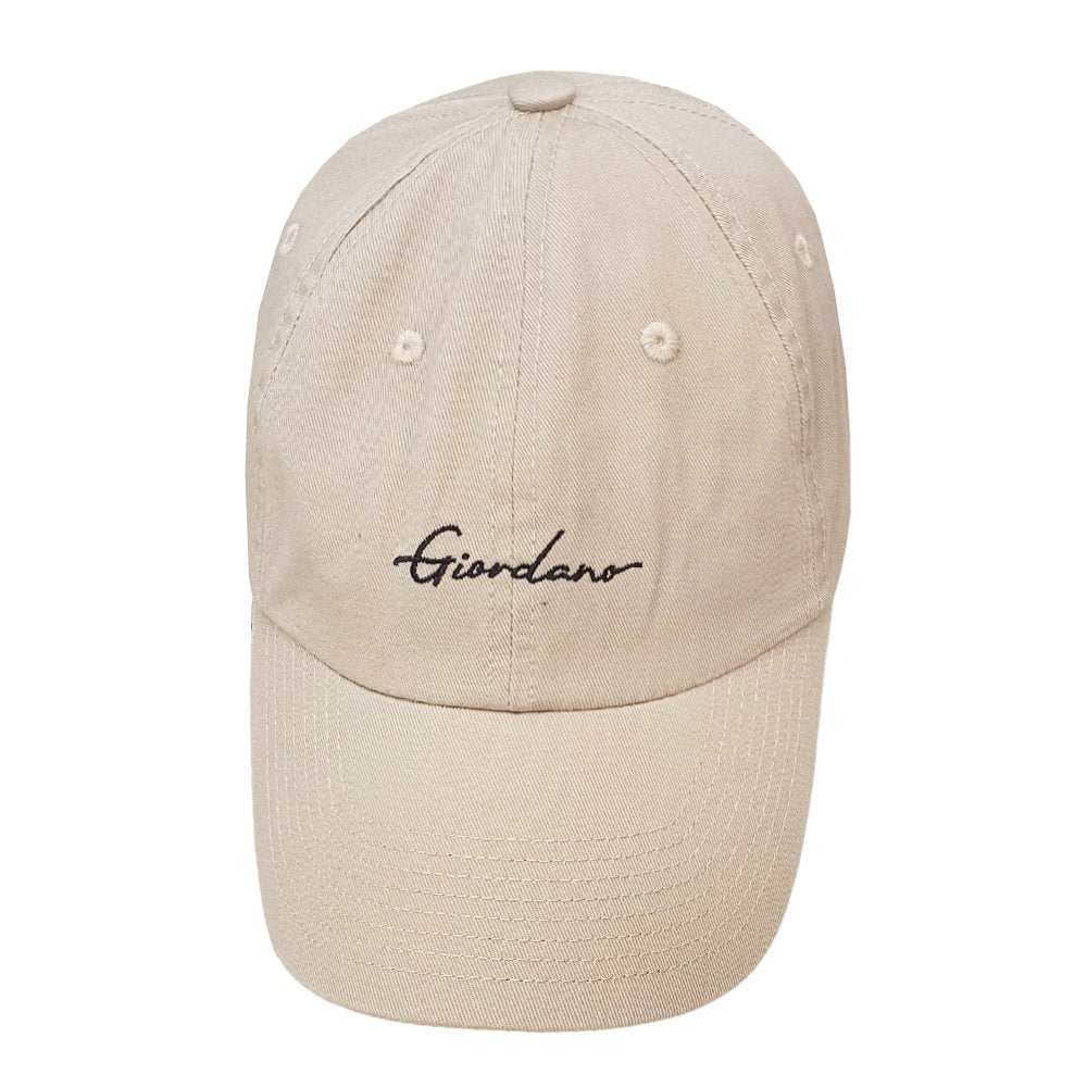 Unisex Cotton Cap with Giordano Signature - Khaki - Giordano Online