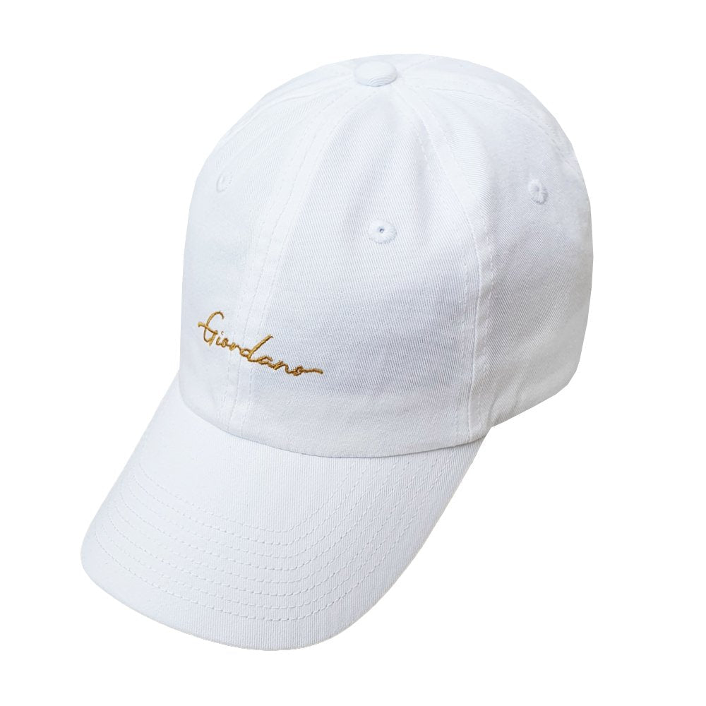 Unisex Cotton Cap with Giordano Signature - White - Giordano Online