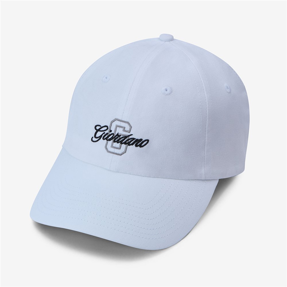 Unisex Cotton Twill Embroidered Signature Cap - Giordano Online