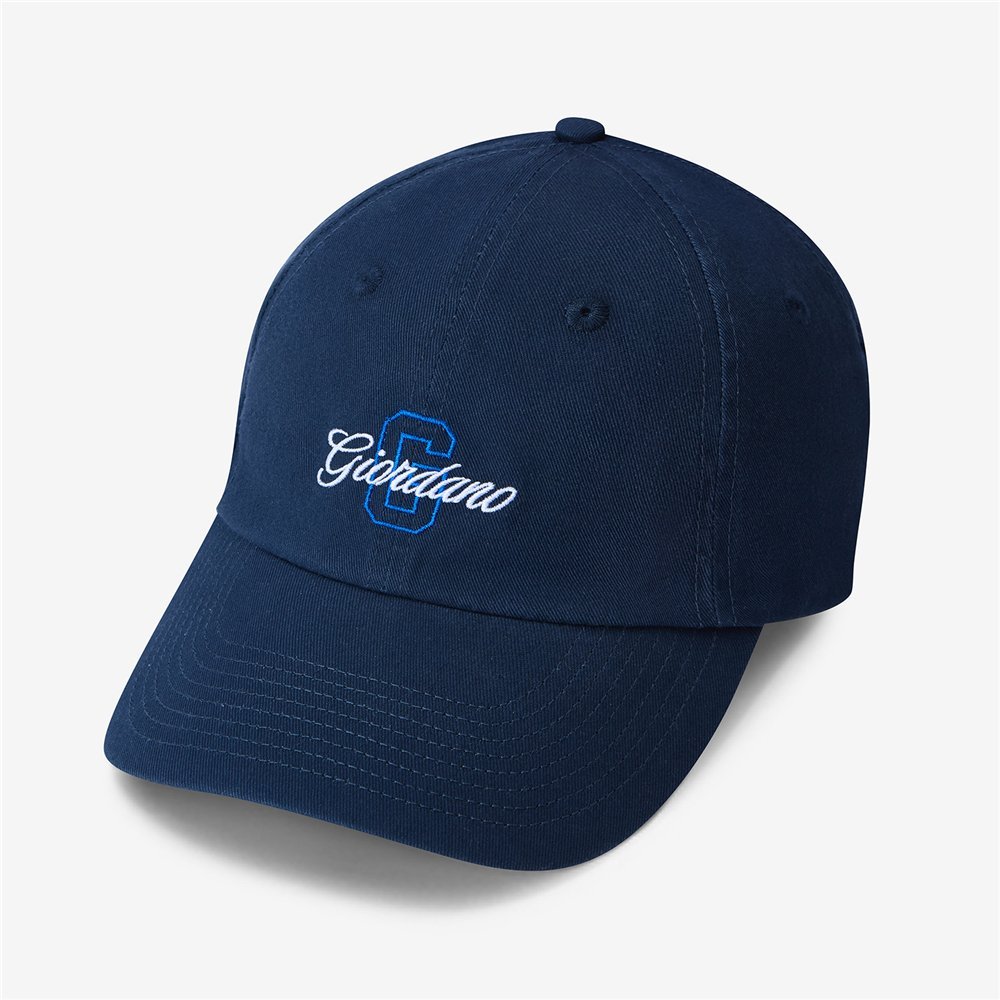 Unisex Cotton Twill Embroidered Signature Cap - Giordano Online
