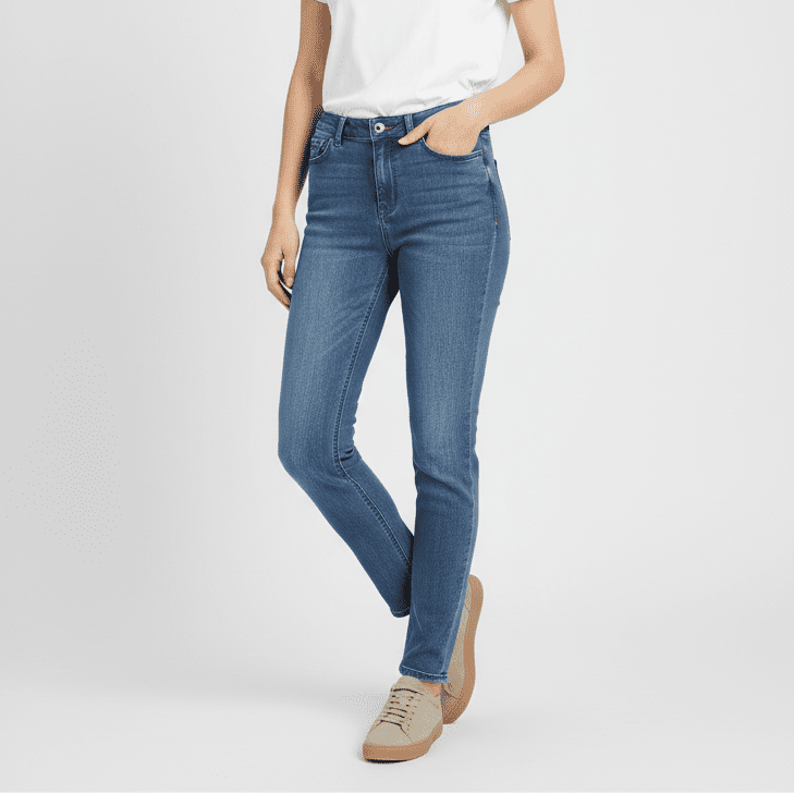 Women Denim High Waist Slim Tapered - Giordano Online