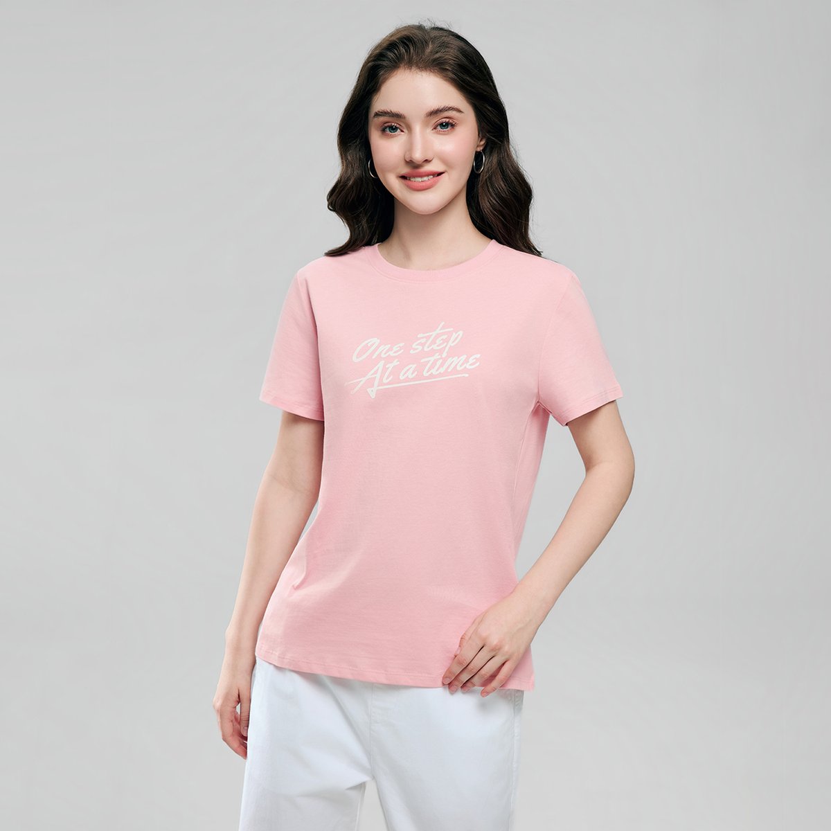 Women’s Cotton Crew Neck Printed Comfort Tee - Giordano Online