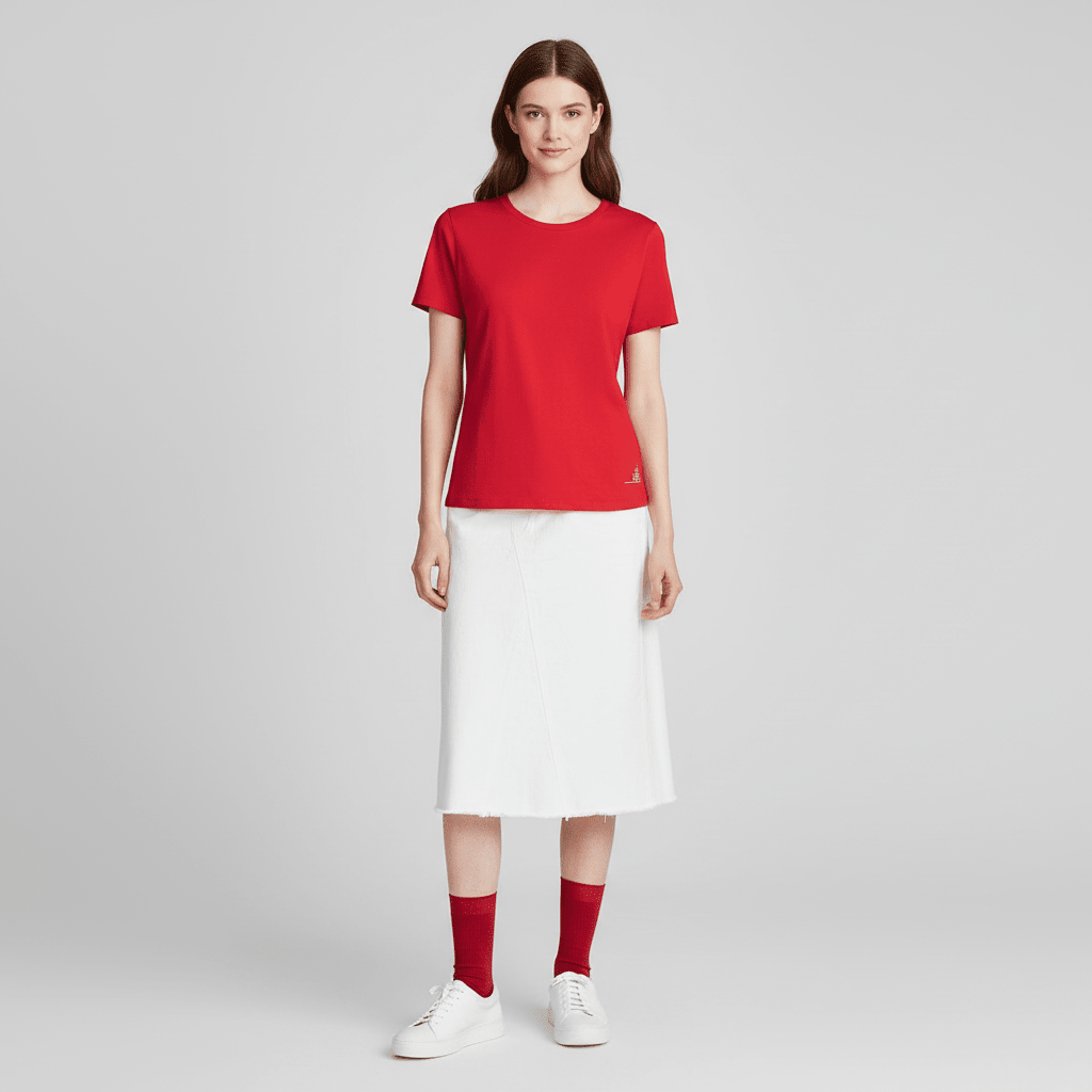 Women's Cotton Denim Elastic High Waist Skirt - Giordano Online