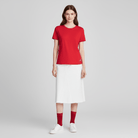 Women's Cotton Denim Elastic High Waist Skirt - Giordano Online