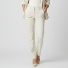 Women’s Cotton Elastane Twill Mid Rise Elastic Waist Pants - Giordano Online