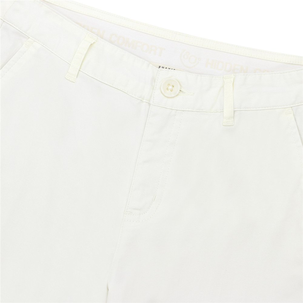 Women’s Cotton Elastane Twill Mid Rise Elastic Waist Pants - Giordano Online