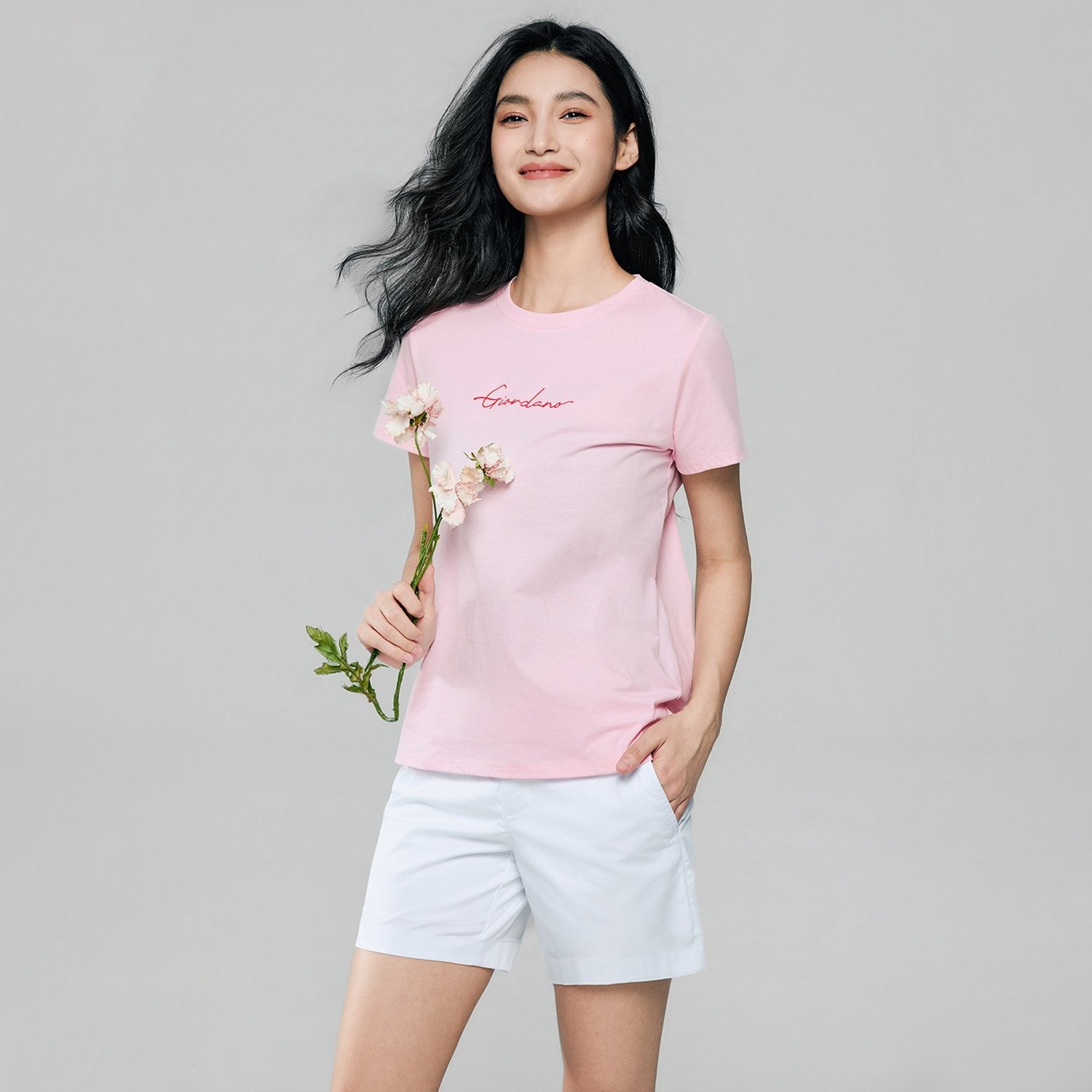 Women's Cotton Jersey Crew Neck Comfort Print Tee - Giordano Online