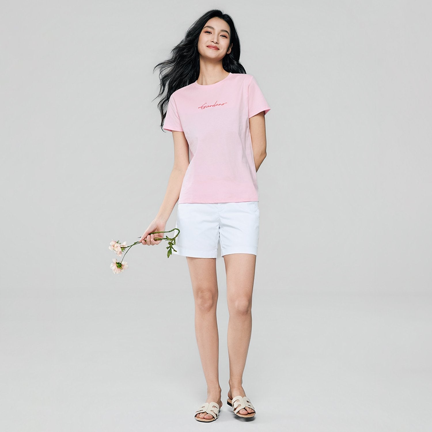 Women's Cotton Jersey Crew Neck Comfort Print Tee - Giordano Online