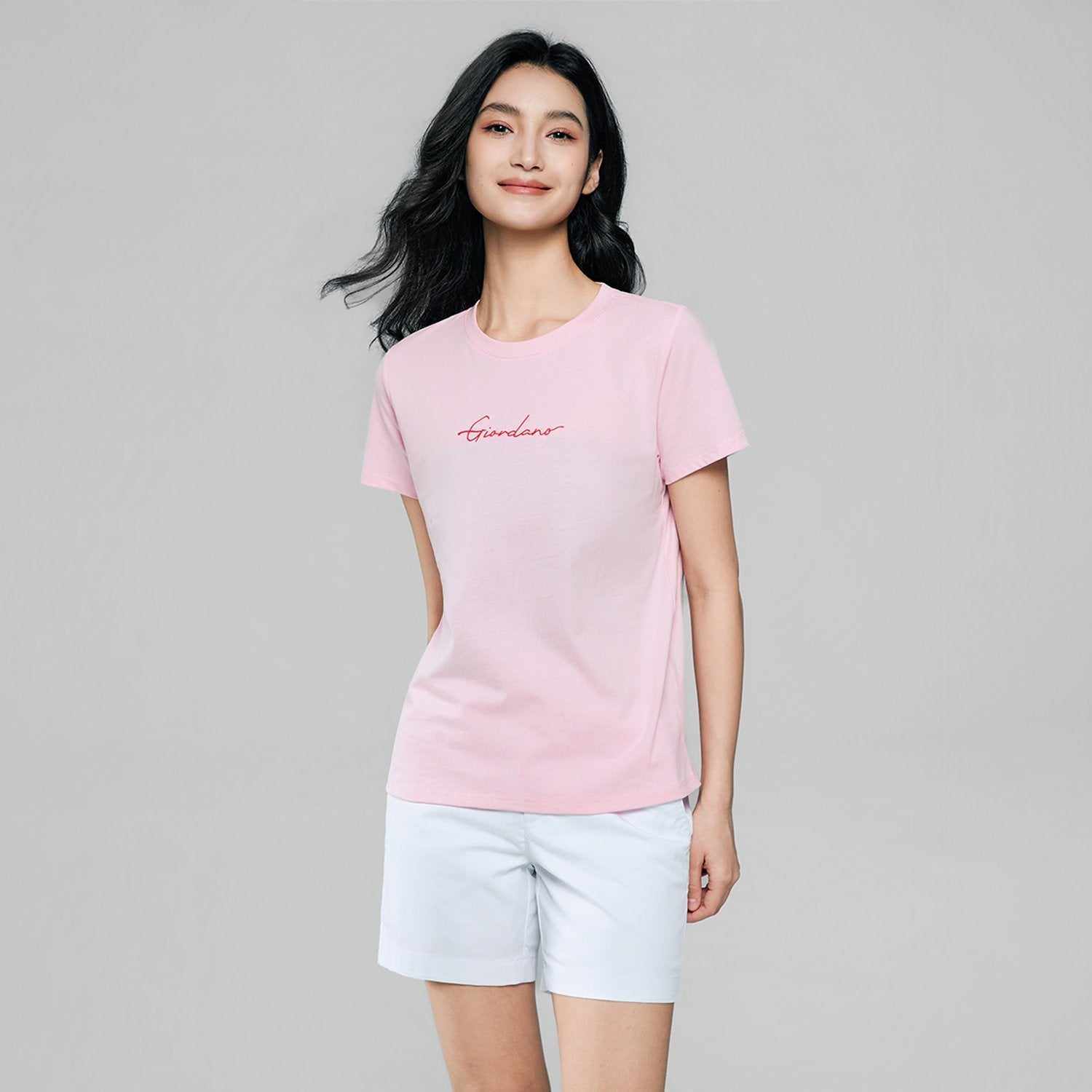 Women's Cotton Jersey Crew Neck Comfort Print Tee - Giordano Online