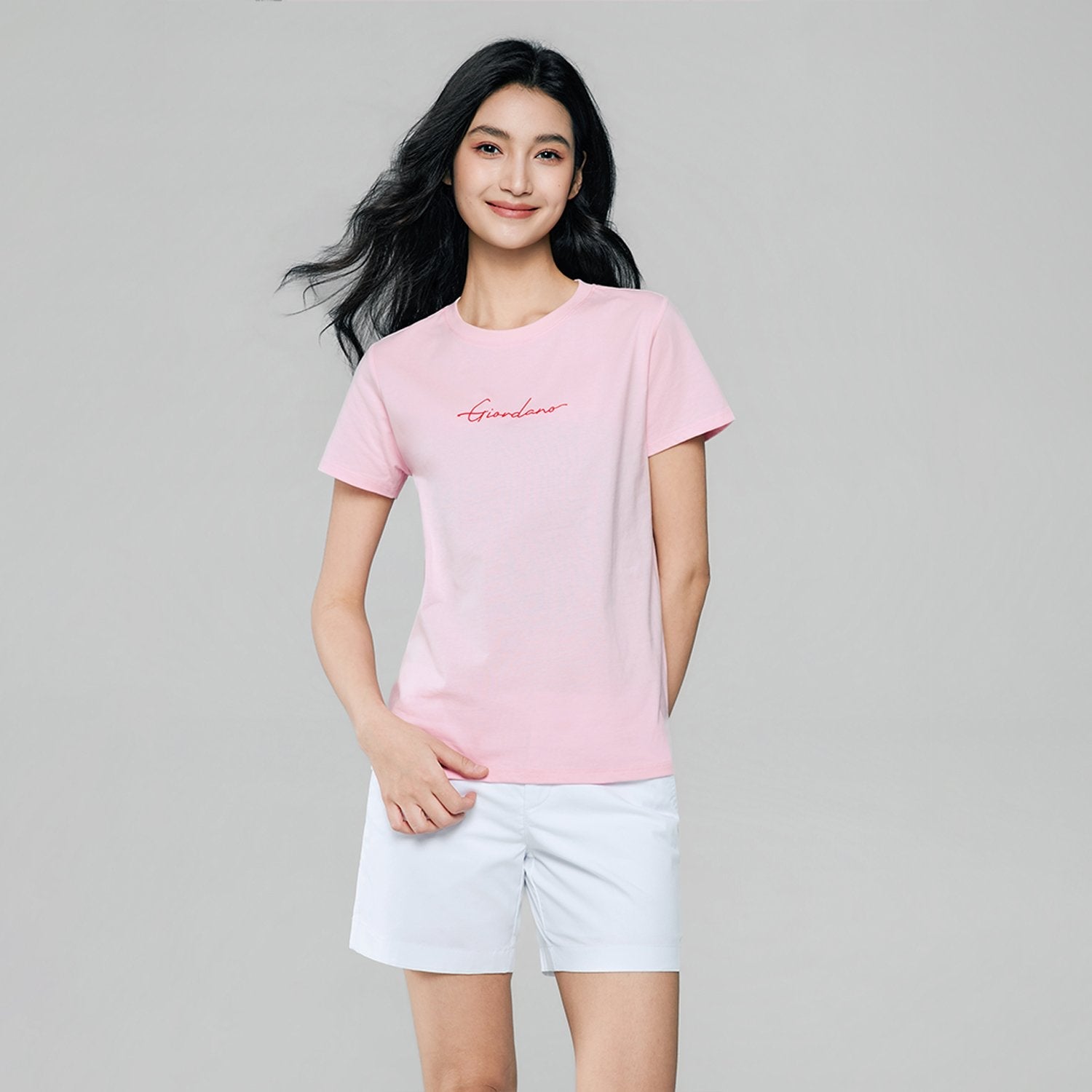 Women's Cotton Jersey Crew Neck Comfort Print Tee - Giordano Online