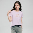 Women's Cotton Jersey Signature Print Tee - Giordano Online