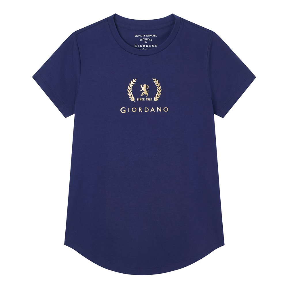 Women's Cotton Jersey Signature Print Tee - Giordano Online