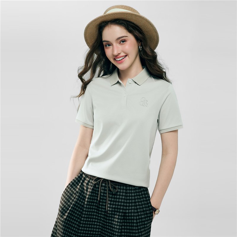Women's Cotton Pique Slim Fit Solid Polo - Giordano Online