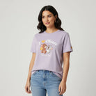 Women’s Crew Neck Print Tee - Tom & Jerry - Purple - Giordano Online