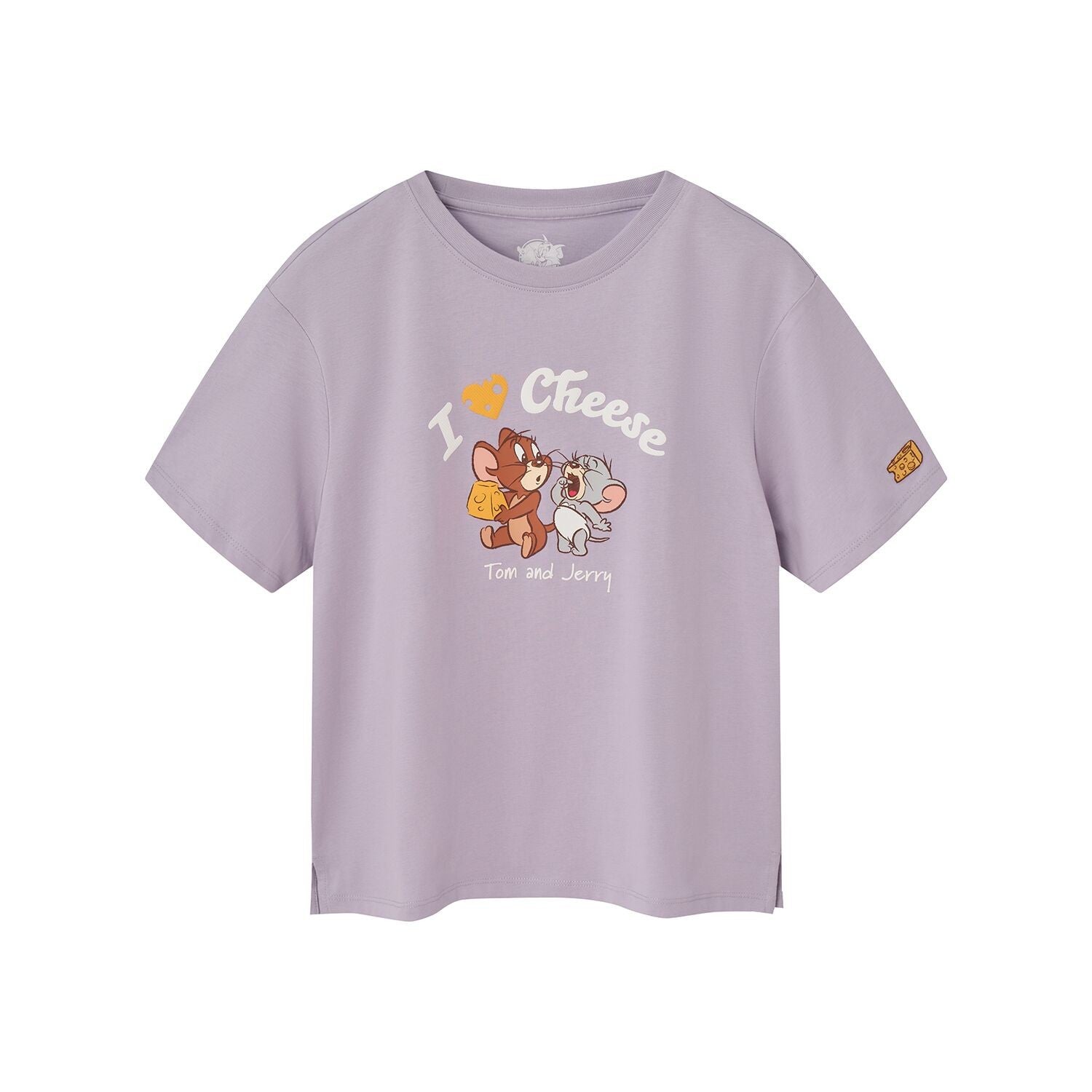 Women’s Crew Neck Print Tee - Tom & Jerry - Purple - Giordano