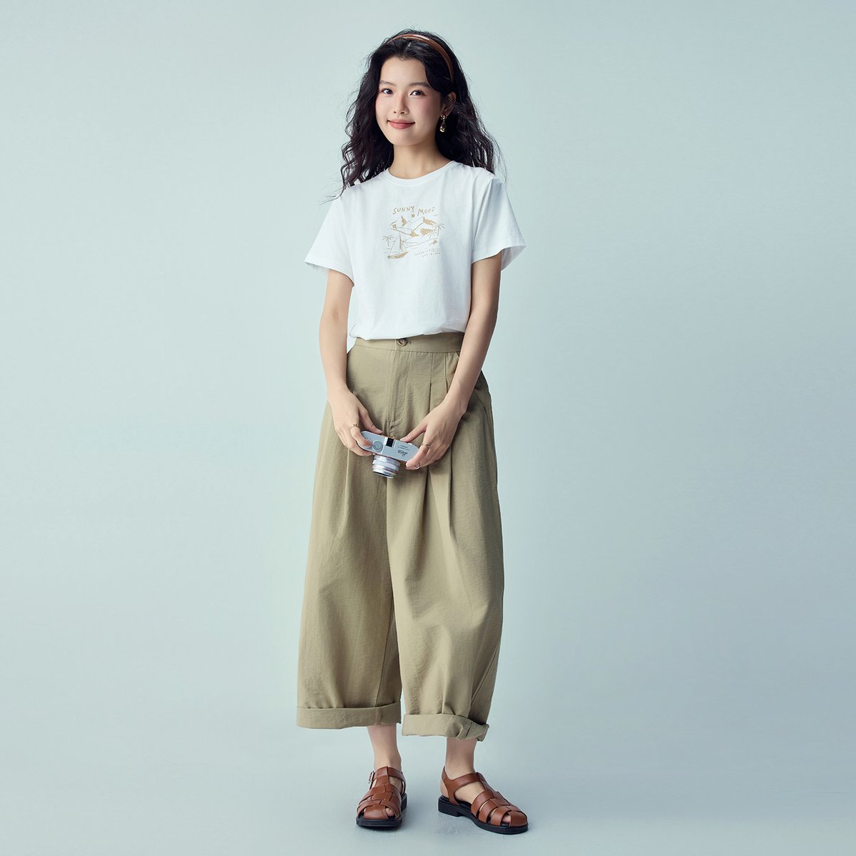 Women’s Crew‑Neck Short‑Sleeve Regular Fit Printed Tee - Giordano Online