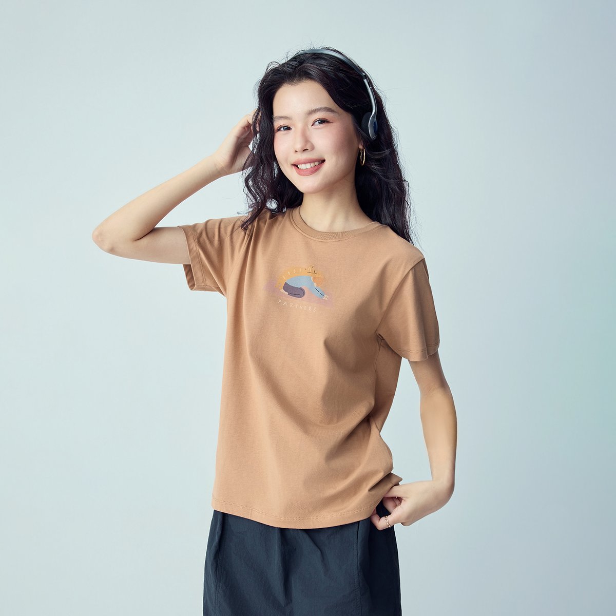 Women’s Crew‑Neck Short‑Sleeve Regular Fit Printed Tee - Giordano Online