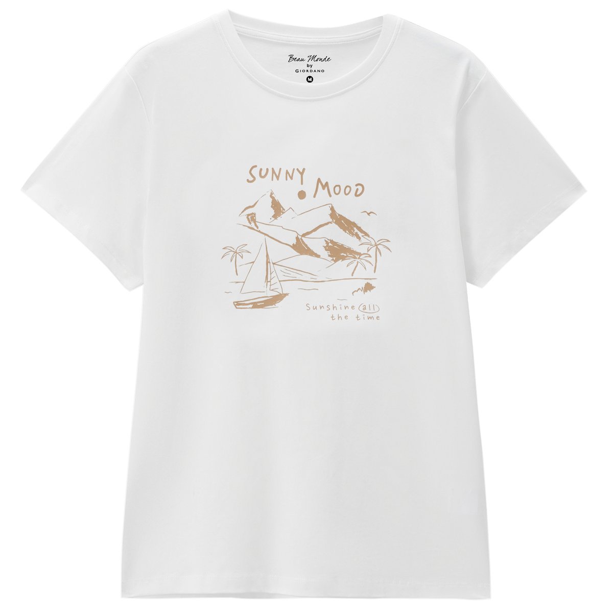 Women’s Crew‑Neck Short‑Sleeve Regular Fit Printed Tee - Giordano Online