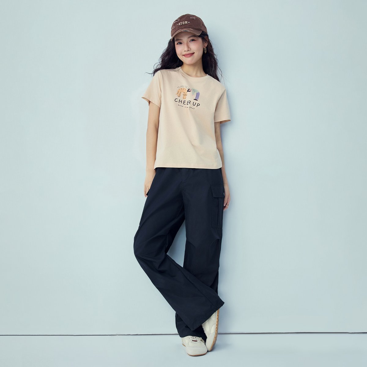 Women’s Crew‑Neck Short‑Sleeve Regular Fit Printed Tee - Giordano Online