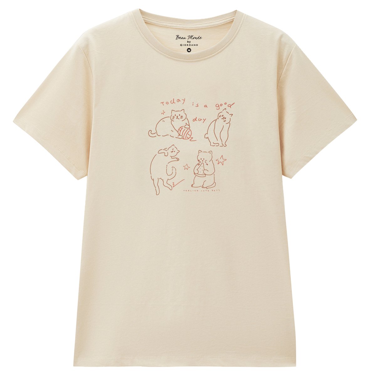 Women’s Crew‑Neck Short‑Sleeve Regular Fit Printed Tee - Giordano Online