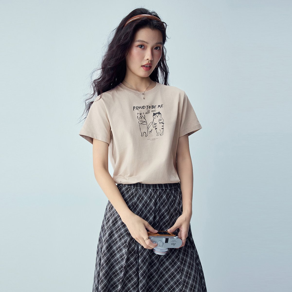 Women’s Crew‑Neck Short‑Sleeve Regular Fit Printed Tee - Giordano Online