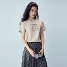 Women’s Crew‑Neck Short‑Sleeve Regular Fit Printed Tee - Giordano Online