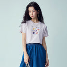 Women’s Crew‑Neck Short‑Sleeve Regular Fit Printed Tee - Giordano Online