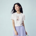 Women’s Crew‑Neck Short‑Sleeve Regular Fit Printed Tee - Giordano Online