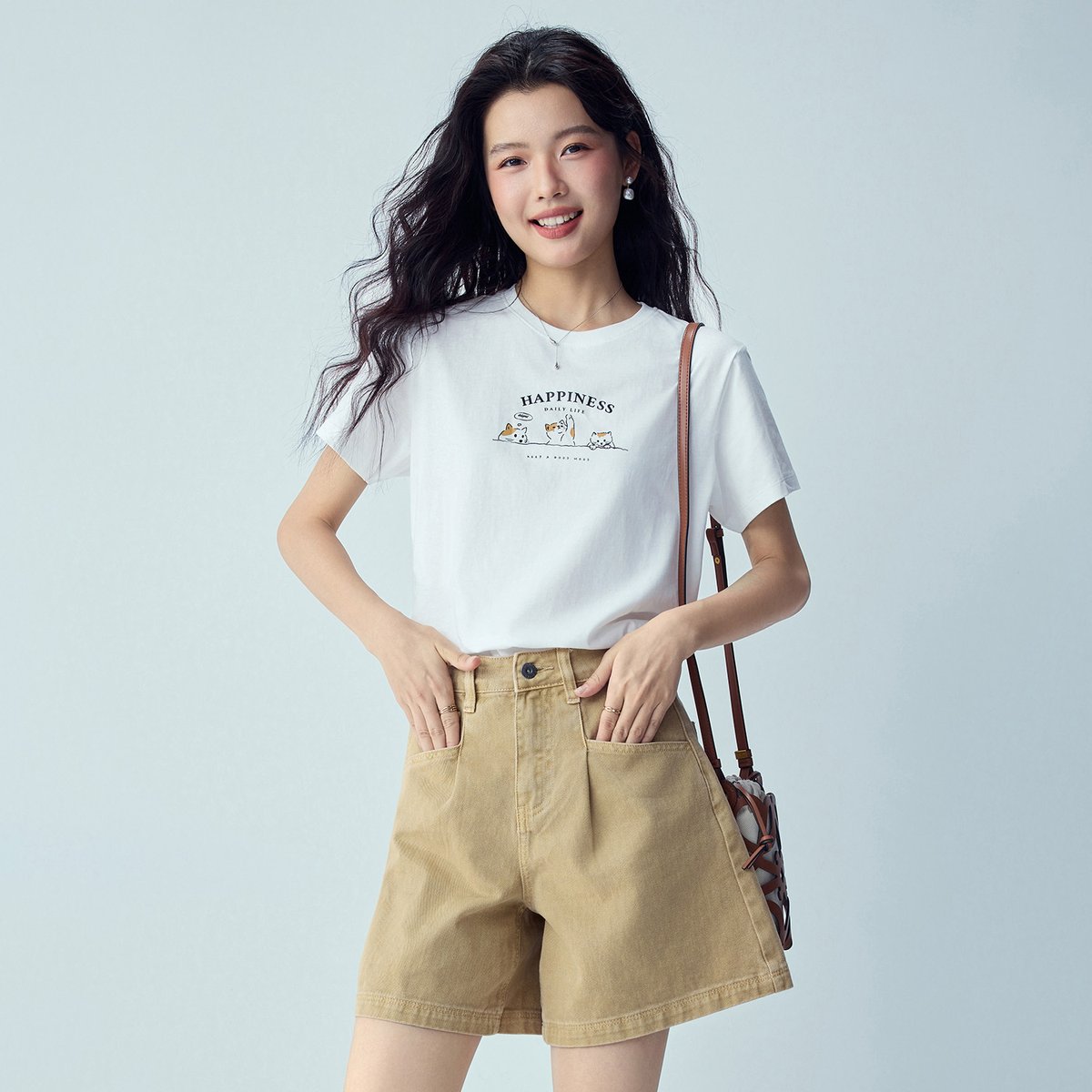 Women’s Crew‑Neck Short‑Sleeve Regular Fit Printed Tee - Giordano Online