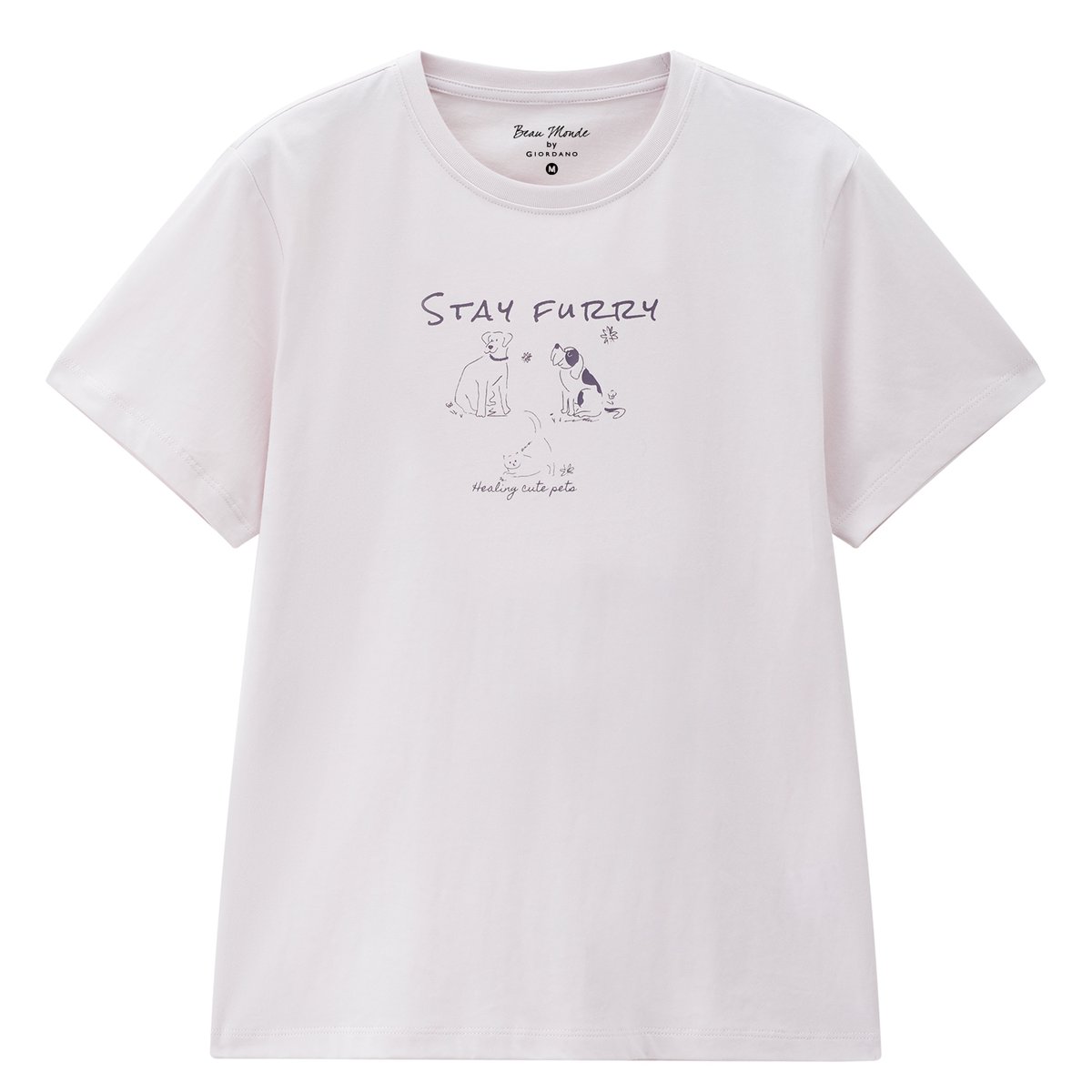 Women’s Crew‑Neck Short‑Sleeve Regular Fit Printed Tee - Giordano Online