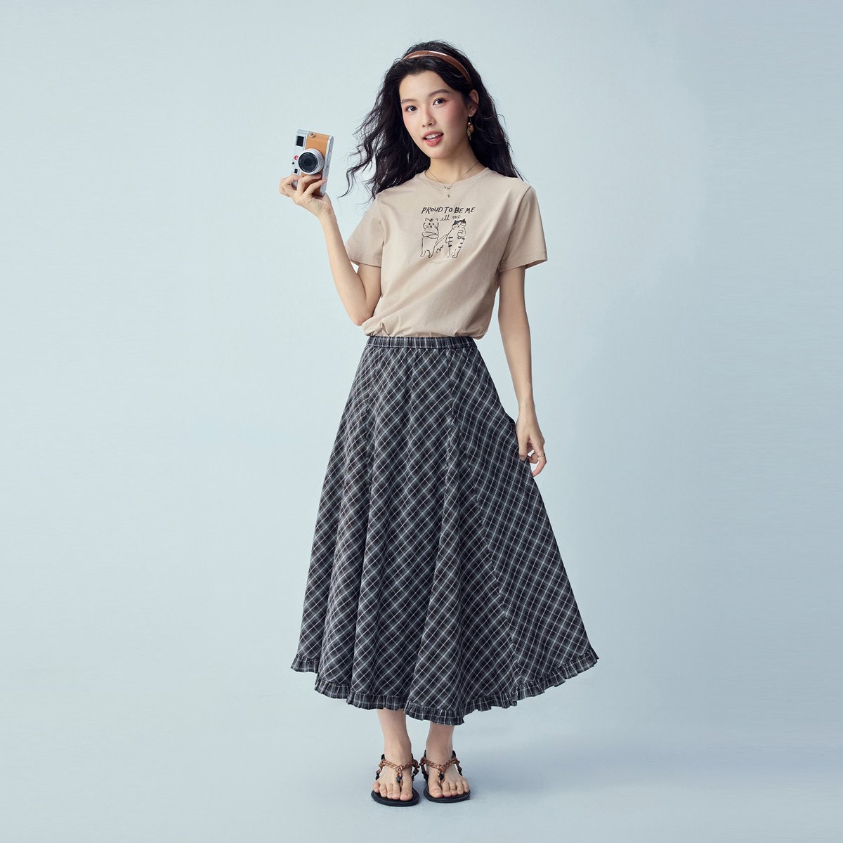 Women’s Crew‑Neck Short‑Sleeve Regular Fit Printed Tee - Giordano Online