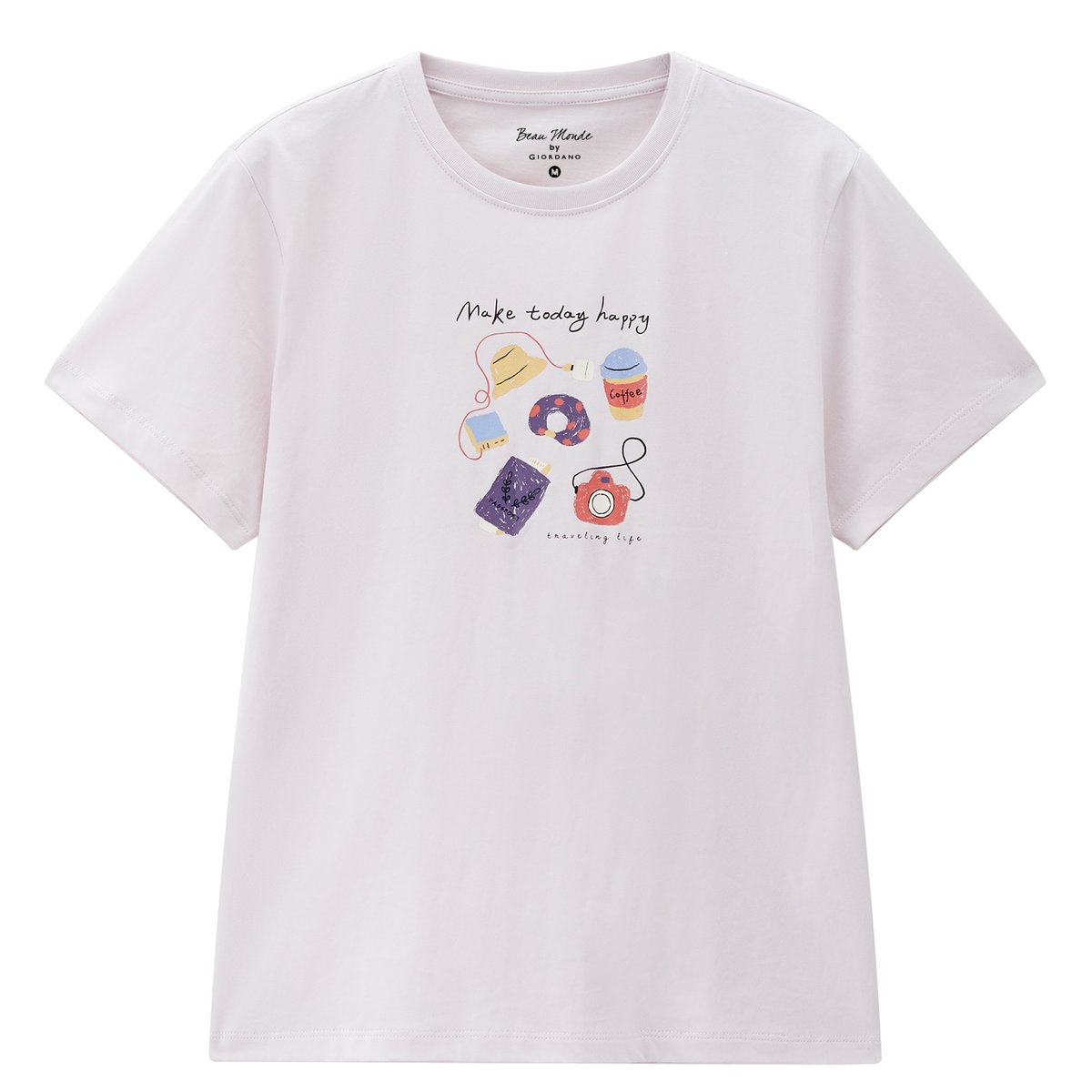 Women’s Crew‑Neck Short‑Sleeve Regular Fit Printed Tee - Giordano Online