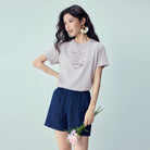 Women’s Crew‑Neck Short‑Sleeve Regular Fit Printed Tee - Giordano Online