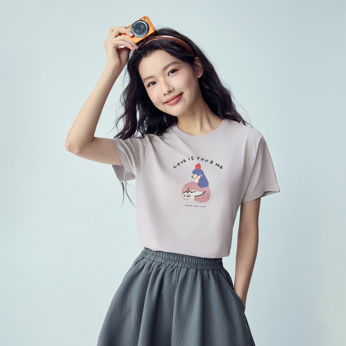 Women’s Crew‑Neck Short‑Sleeve Regular Fit Printed Tee - Giordano Online