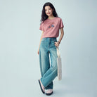 Women’s Crew‑Neck Short‑Sleeve Regular Fit Printed Tee - Giordano Online