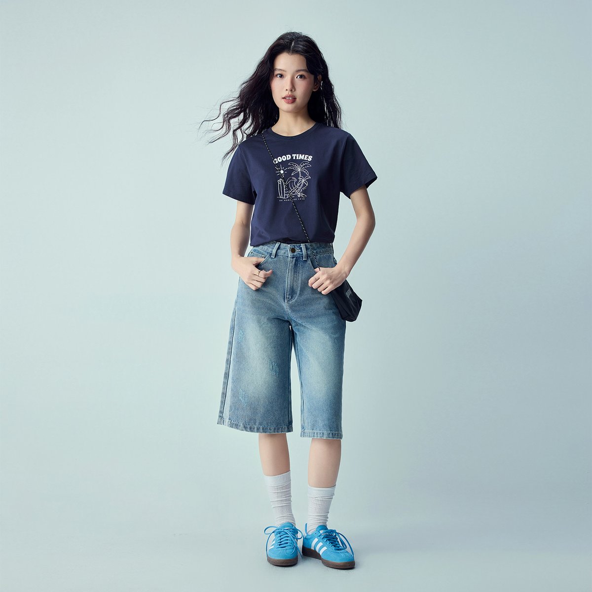 Women’s Crew‑Neck Short‑Sleeve Regular Fit Printed Tee - Giordano Online