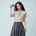 Women’s Crew‑Neck Short‑Sleeve Regular Fit Printed Tee - Giordano Online