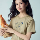 Women’s Crew‑Neck Short‑Sleeve Regular Fit Printed Tee - Giordano Online