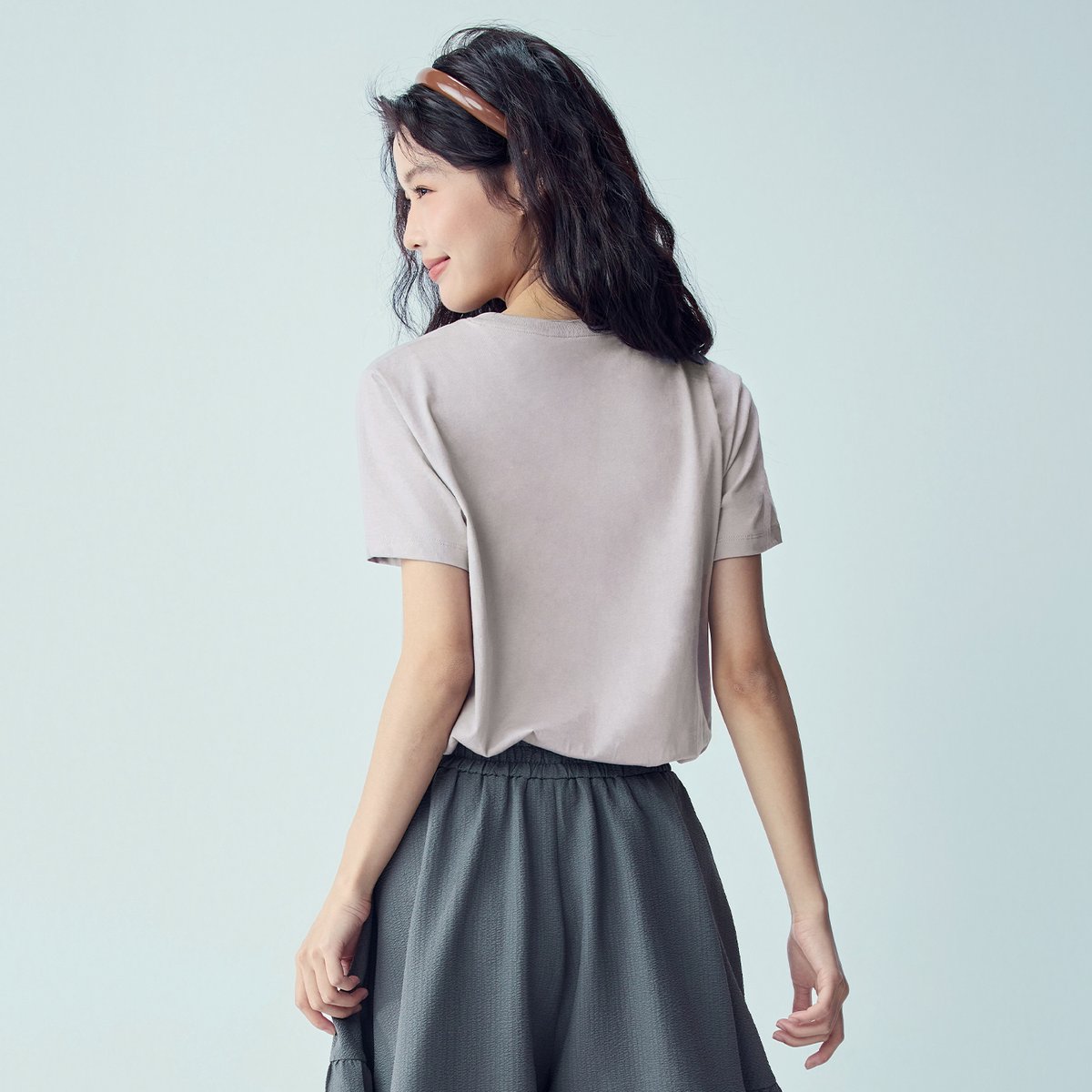 Women’s Crew‑Neck Short‑Sleeve Regular Fit Printed Tee - Giordano Online