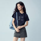 Women’s Crew‑Neck Short‑Sleeve Regular Fit Printed Tee - Giordano Online