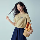 Women’s Crew‑Neck Short‑Sleeve Regular Fit Printed Tee - Giordano Online