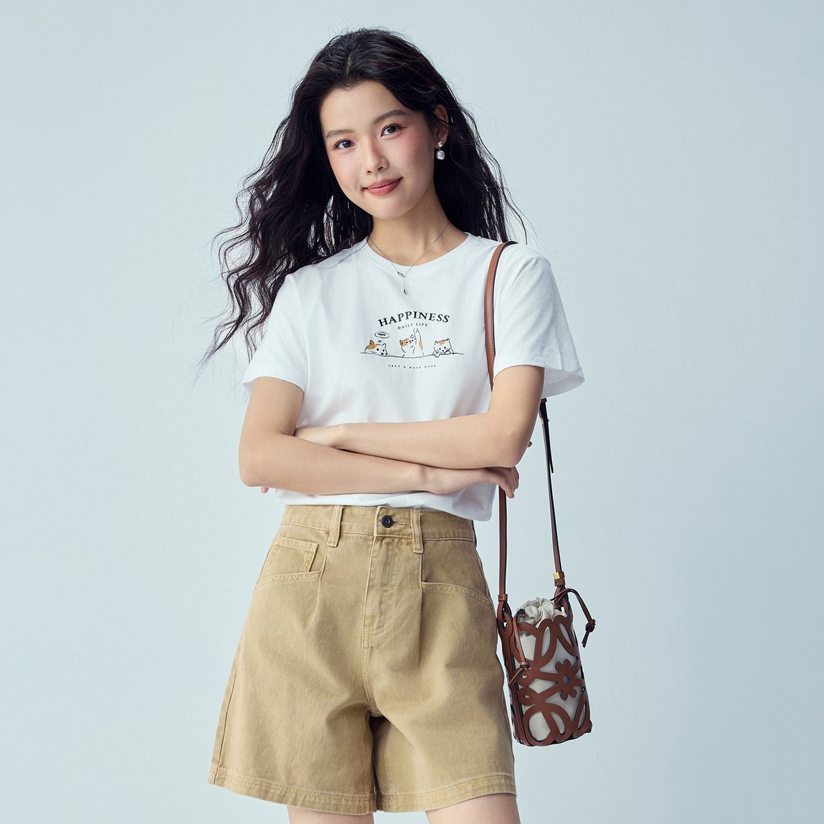 Women’s Crew‑Neck Short‑Sleeve Regular Fit Printed Tee - Giordano Online