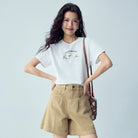 Women’s Crew‑Neck Short‑Sleeve Regular Fit Printed Tee - Giordano Online