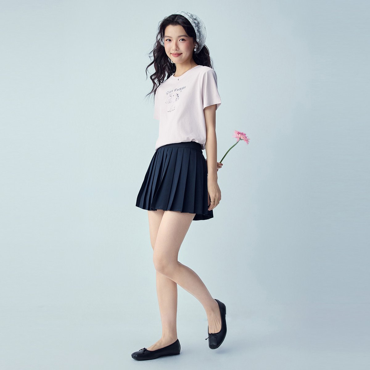 Women’s Crew‑Neck Short‑Sleeve Regular Fit Printed Tee - Giordano Online