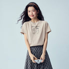 Women’s Crew‑Neck Short‑Sleeve Regular Fit Printed Tee - Giordano Online