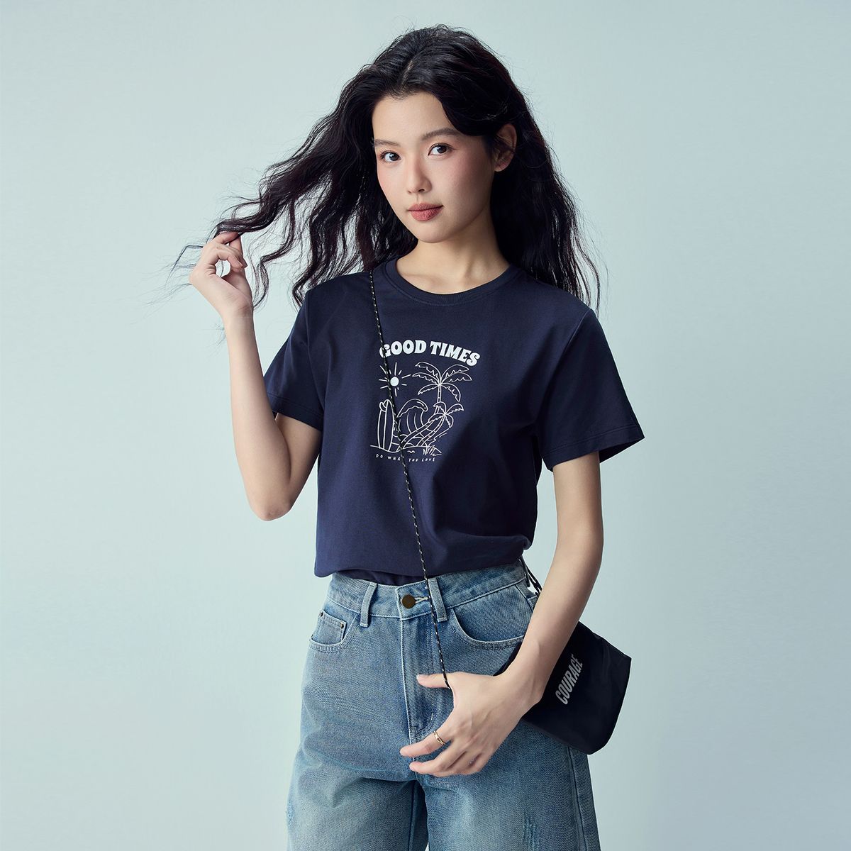 Women’s Crew‑Neck Short‑Sleeve Regular Fit Printed Tee - Giordano Online