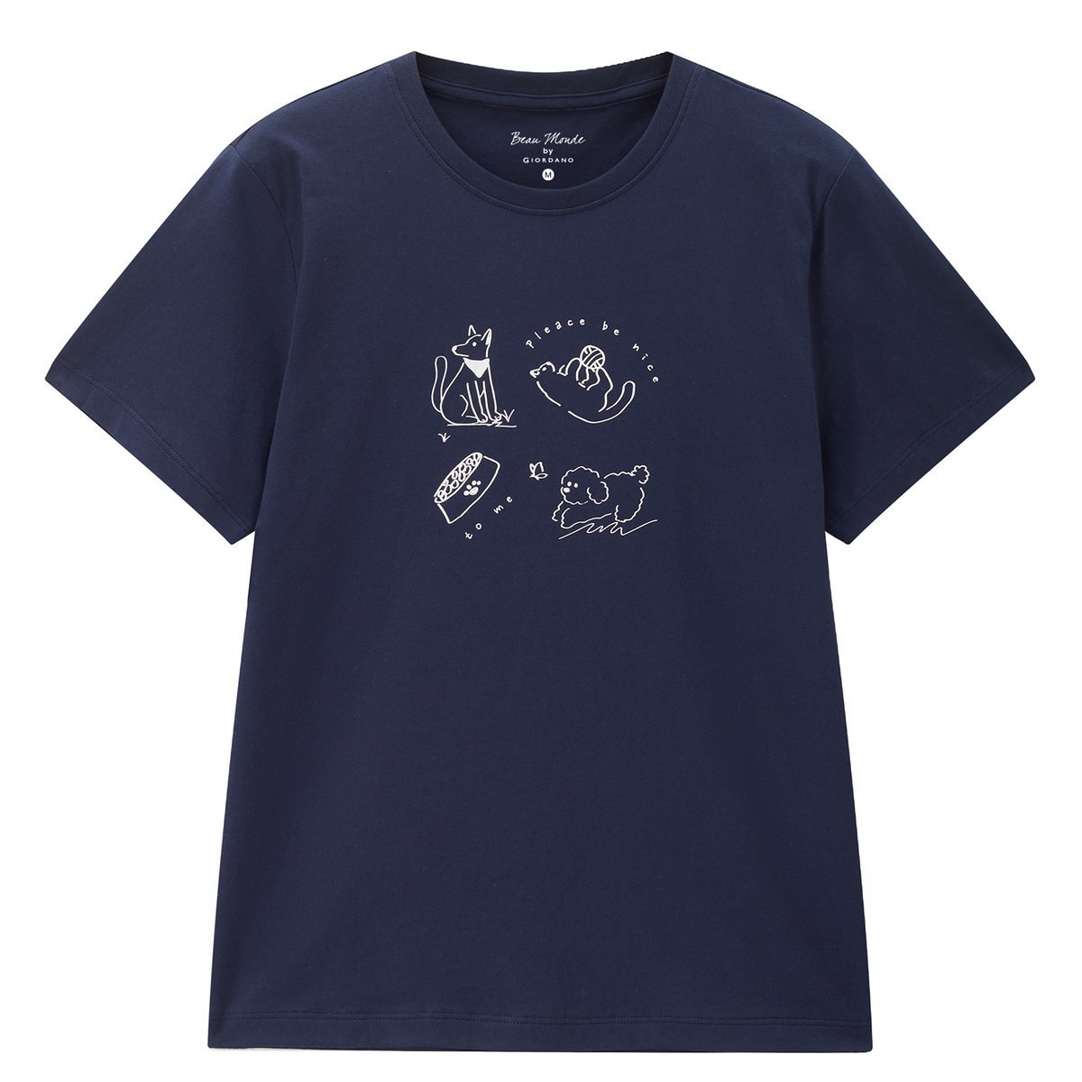 Women’s Crew‑Neck Short‑Sleeve Regular Fit Printed Tee - Giordano Online