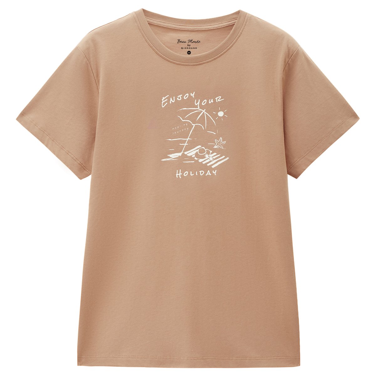 Women’s Crew‑Neck Short‑Sleeve Regular Fit Printed Tee - Giordano Online