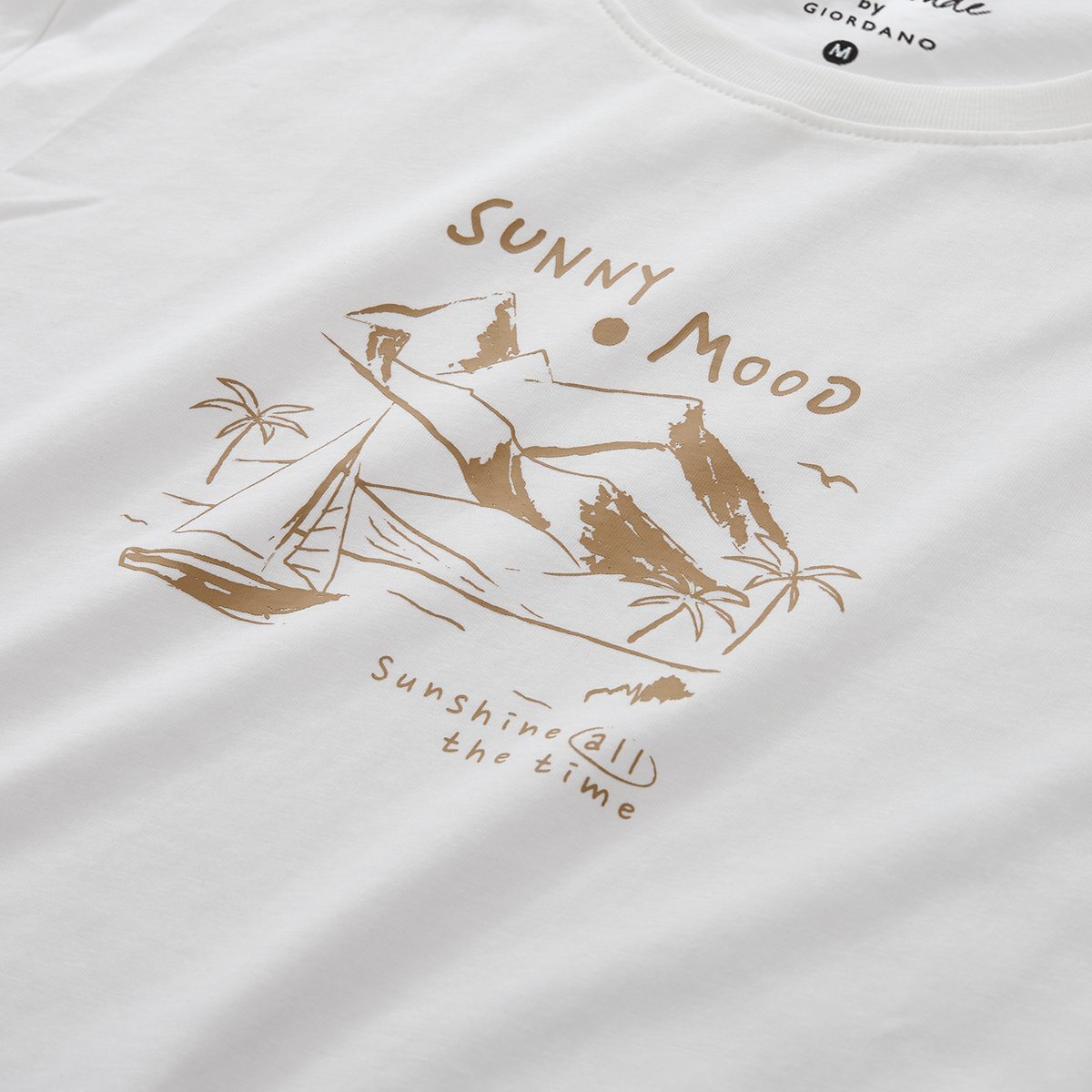 Women’s Crew‑Neck Short‑Sleeve Regular Fit Printed Tee - Giordano Online